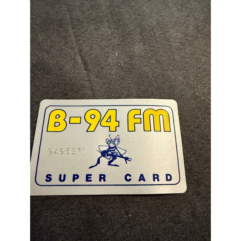 Vintage B-94 FM Pittsburgh Radio Super Card Hornet Mascot WBZZ Collectible